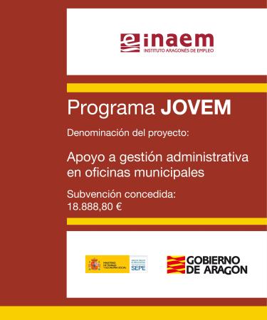 Imagen Programa JOVEM. Gobierno de Aragón. Instituto Aragonés de Empleo.