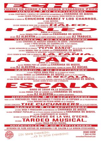 Imagen Fiestas en honor a la Virgen d’Escagüés 2026